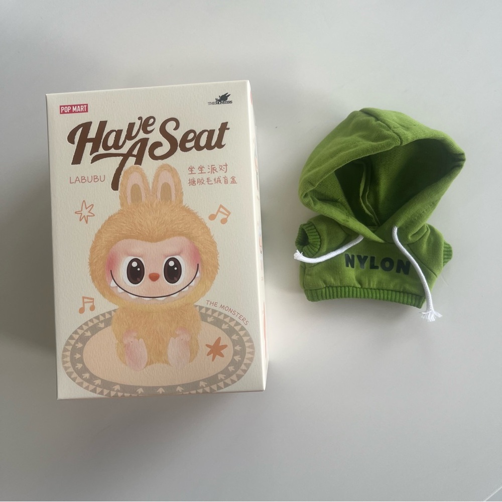 Pop Mart Labubu Green Hoodie Included Have a Seat Mystery Box - Picture 2 of 7
